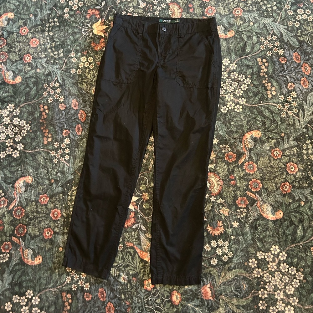 Lauren Ralph Lauren Slim Straight Black Pants